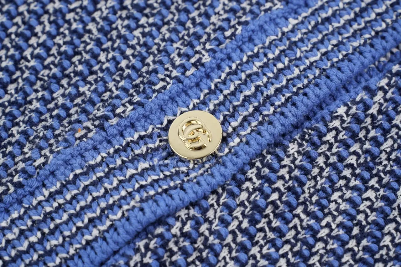 GUCCI Denim Blue Twill-Knit Cropped Cardigan product photo from LabelPicks