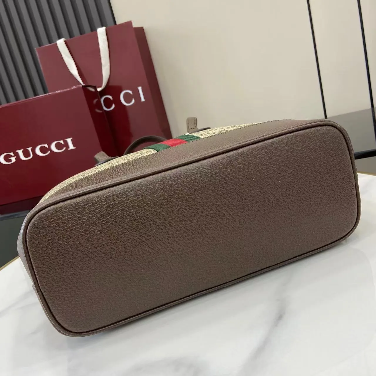 Gucci Ophidia Brown GG Supreme Canvas Tote Bag product photo from LabelPicks