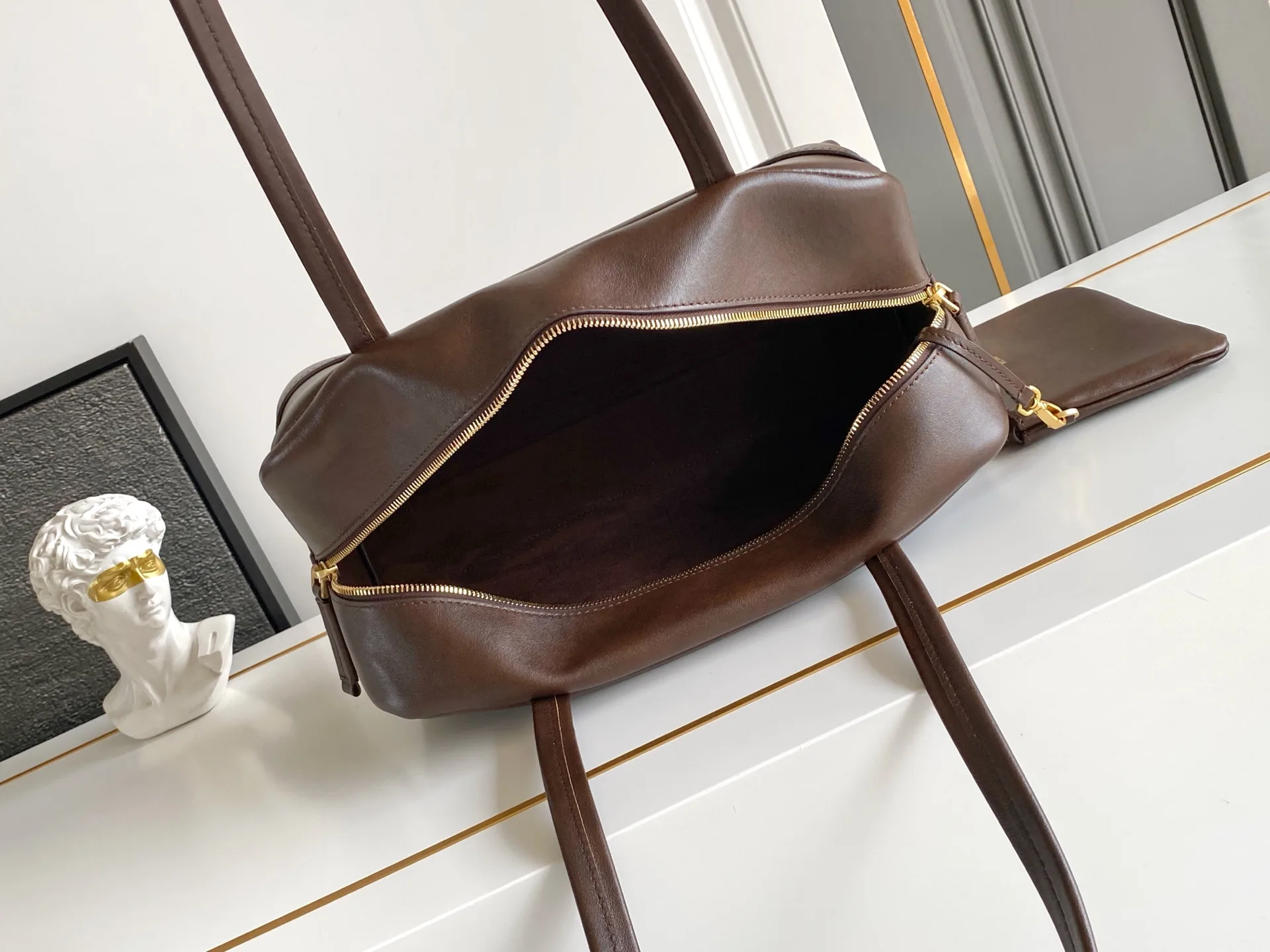 Prada Suede Leather Shoulder Bag product photo from LabelPicks