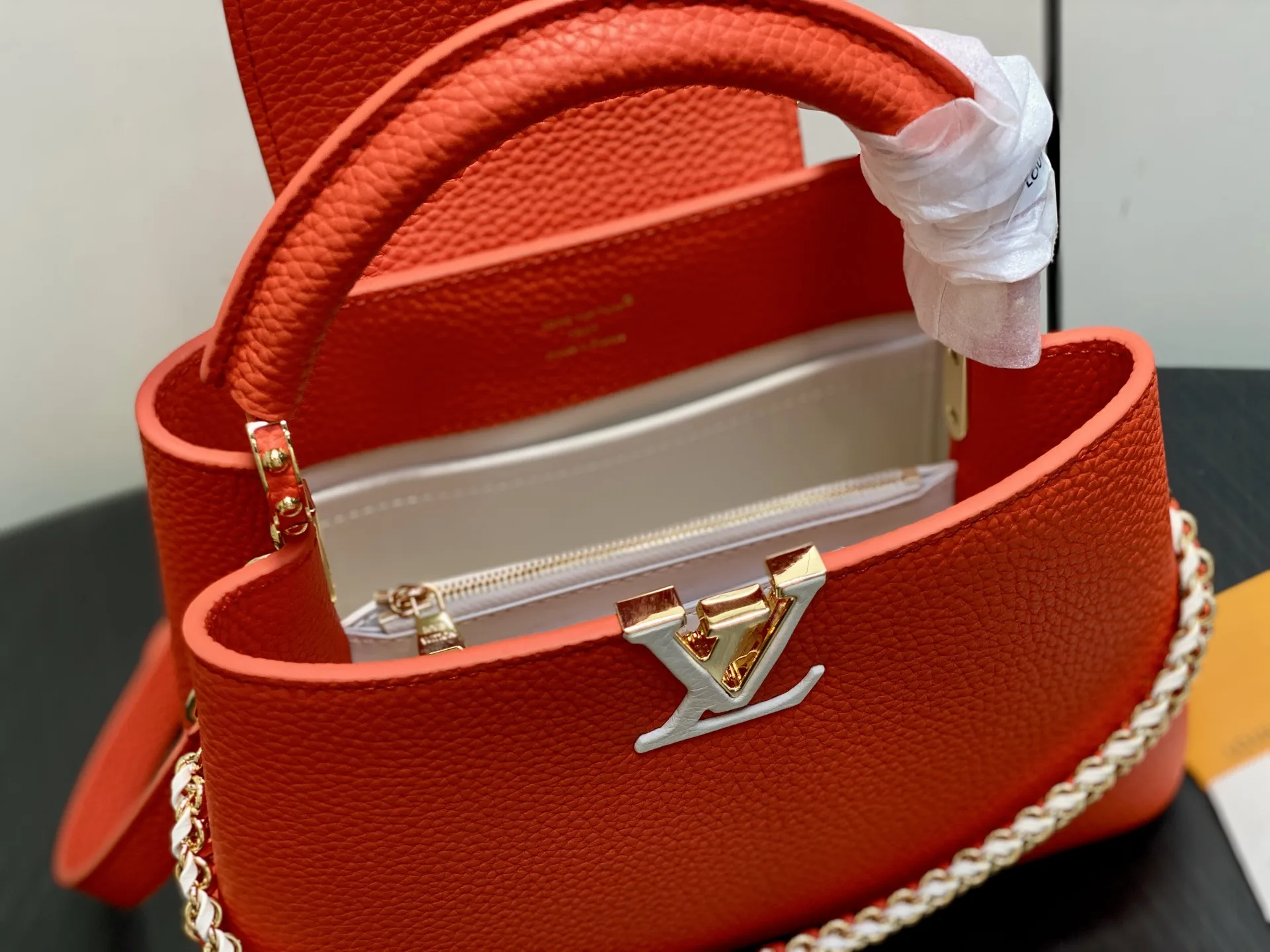 Louis Vuitton Red Capucines Top Handle Bag product photo from LabelPicks