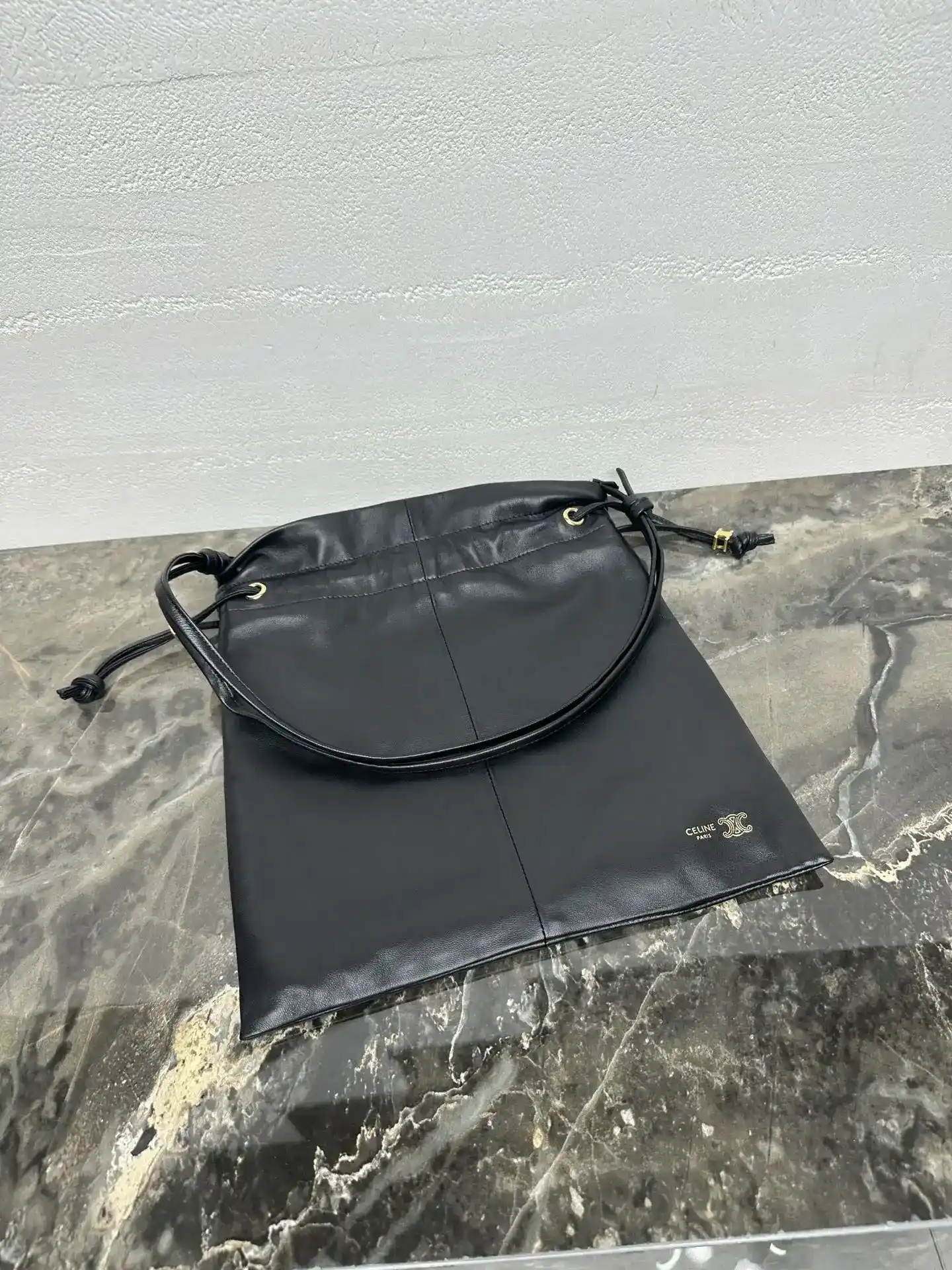Celine Crystal Pouch Lambskin Bucket Bag product photo from LabelPicks