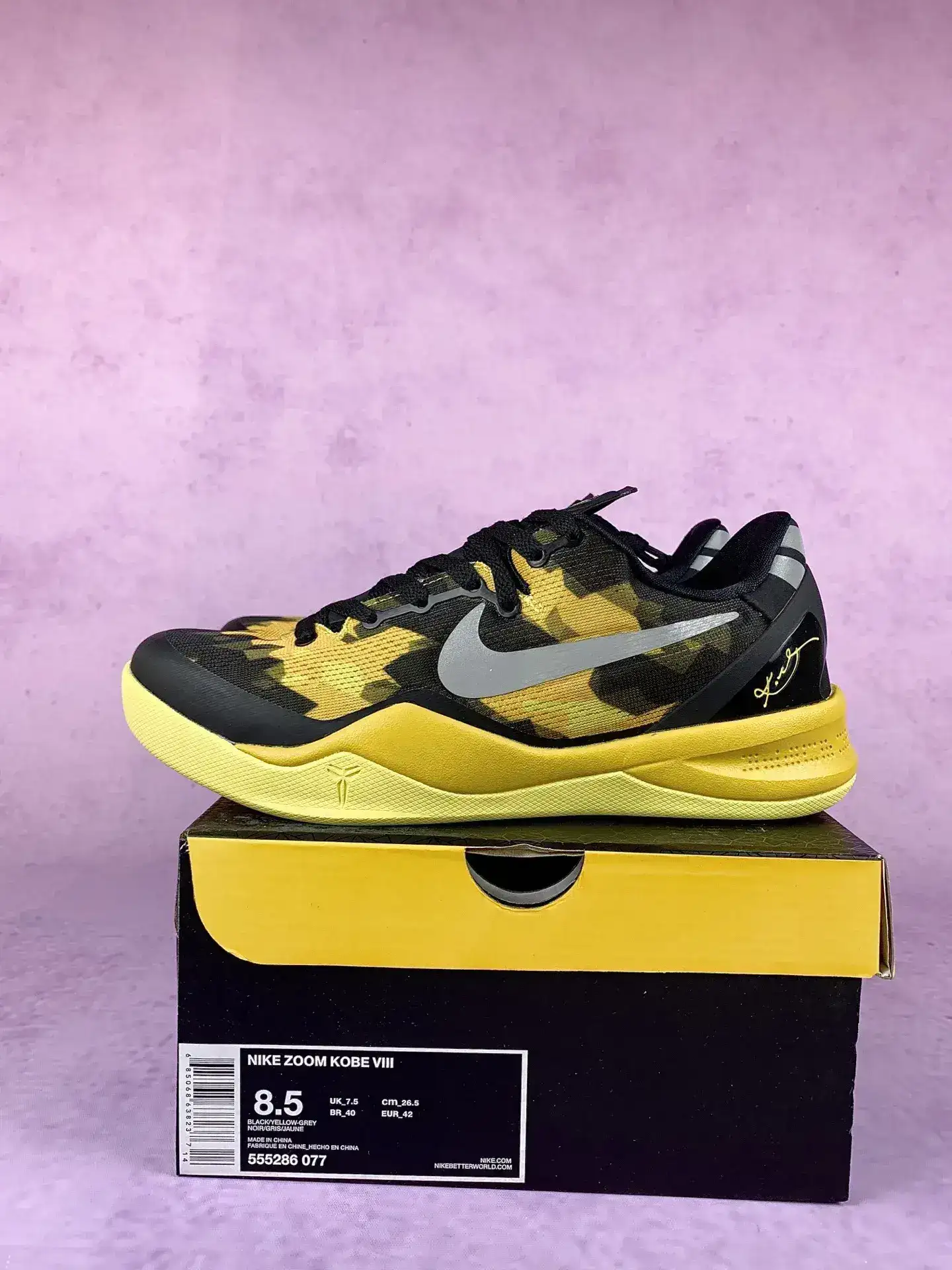 Nike Zoom Kobe VIII 'Sulfur Electric' Shoes product photo from LabelPicks