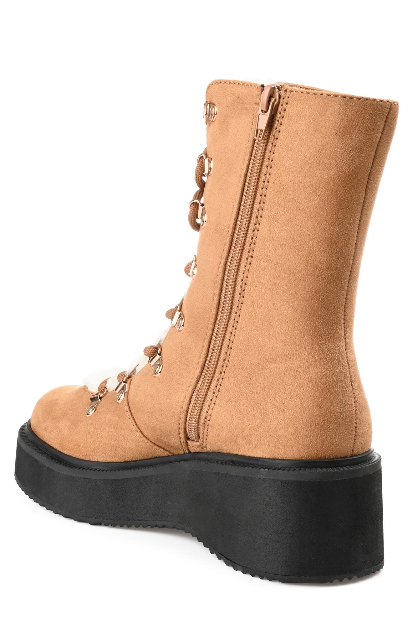 Journee Collection Kannon Faux Fur Trim Bootie