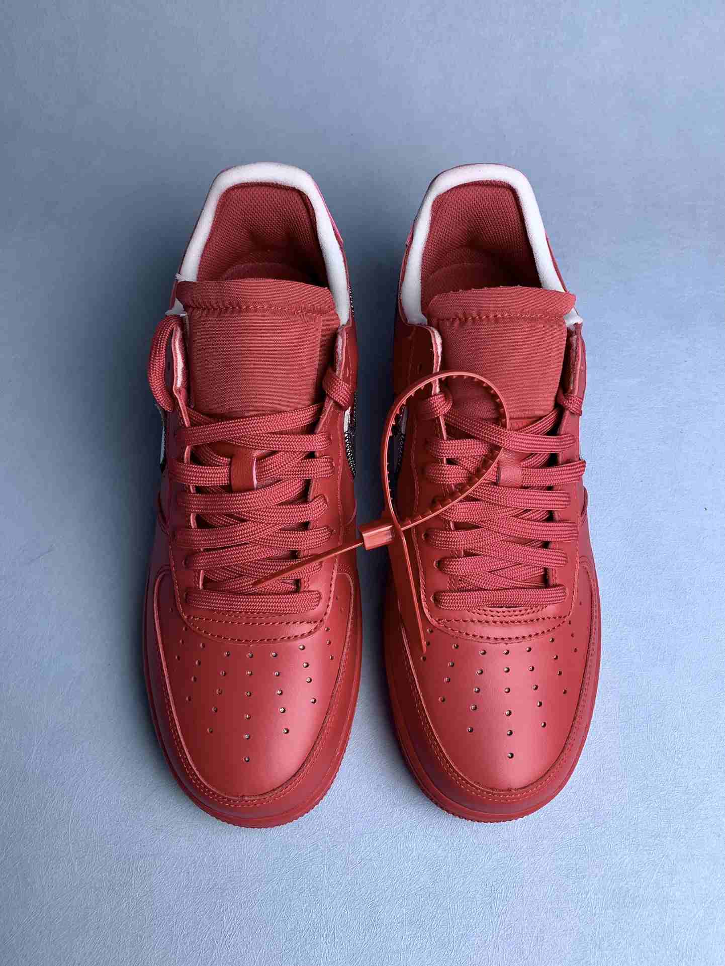 Off-White x Nike Air Force 1 Low 'Red' Custom Shoes