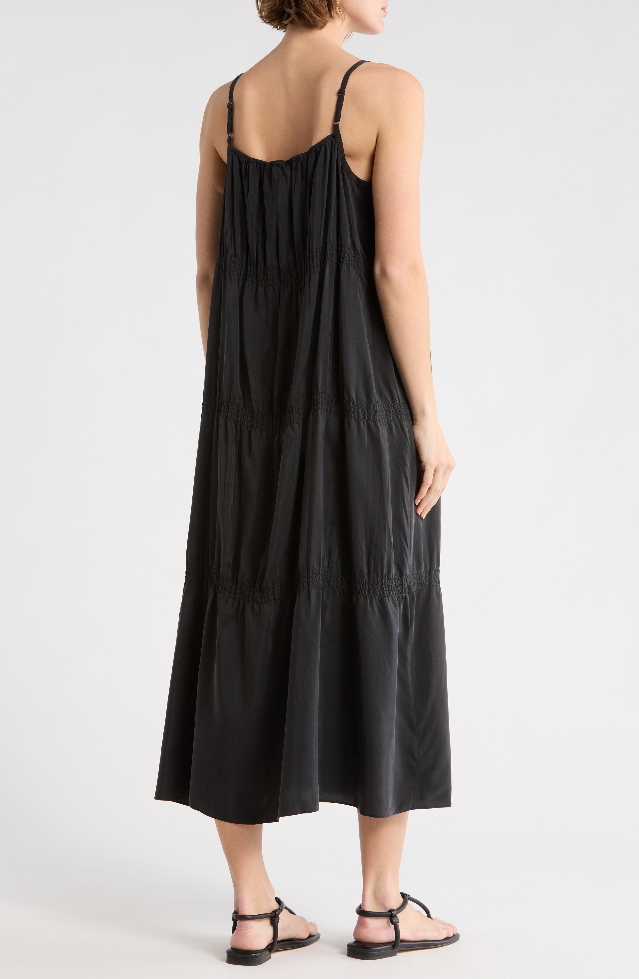 Eileen Fisher Smocked Cami Maxi Dress