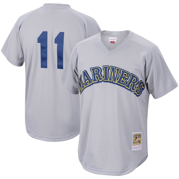 Edgar Martinez Seattle Mariners Cooperstown Collection Mesh Batting Practice Jersey - Charcoal