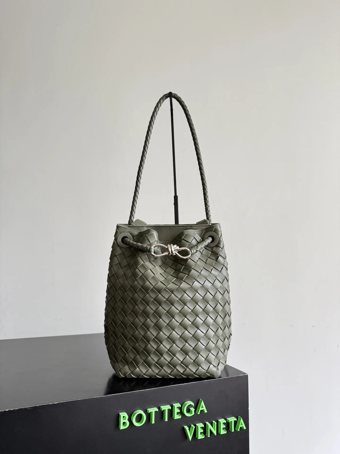 Bottega Veneta Andiamo Intrecciato Woven Leather Bucket Bag product photo from LabelPicks