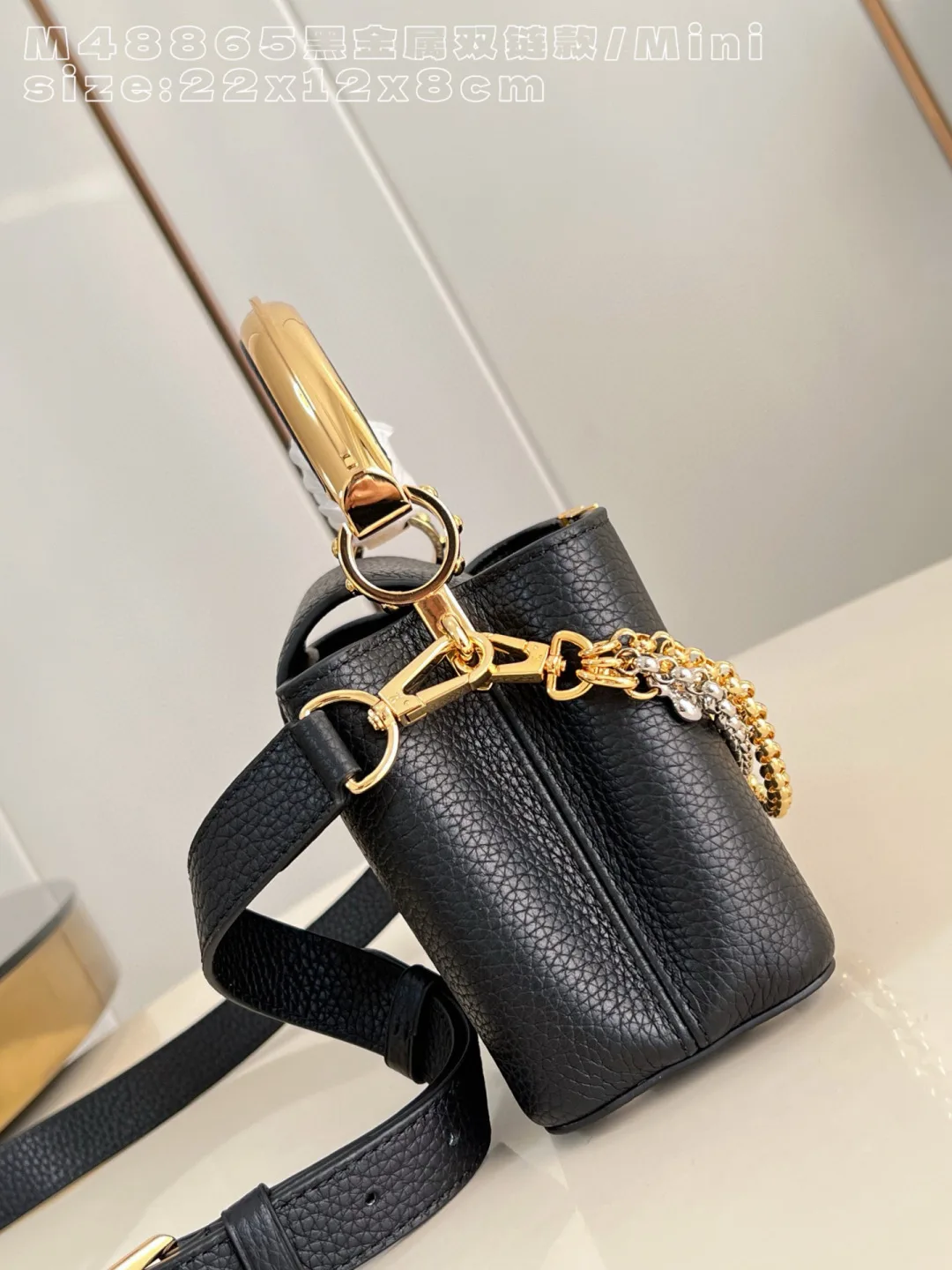 Louis Vuitton Black Capucines Calfskin Crossbody Bag product photo from LabelPicks