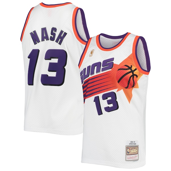 Steve Nash Phoenix Suns 2001/02 Hardwood Classics Swingman Jersey - White/Purple