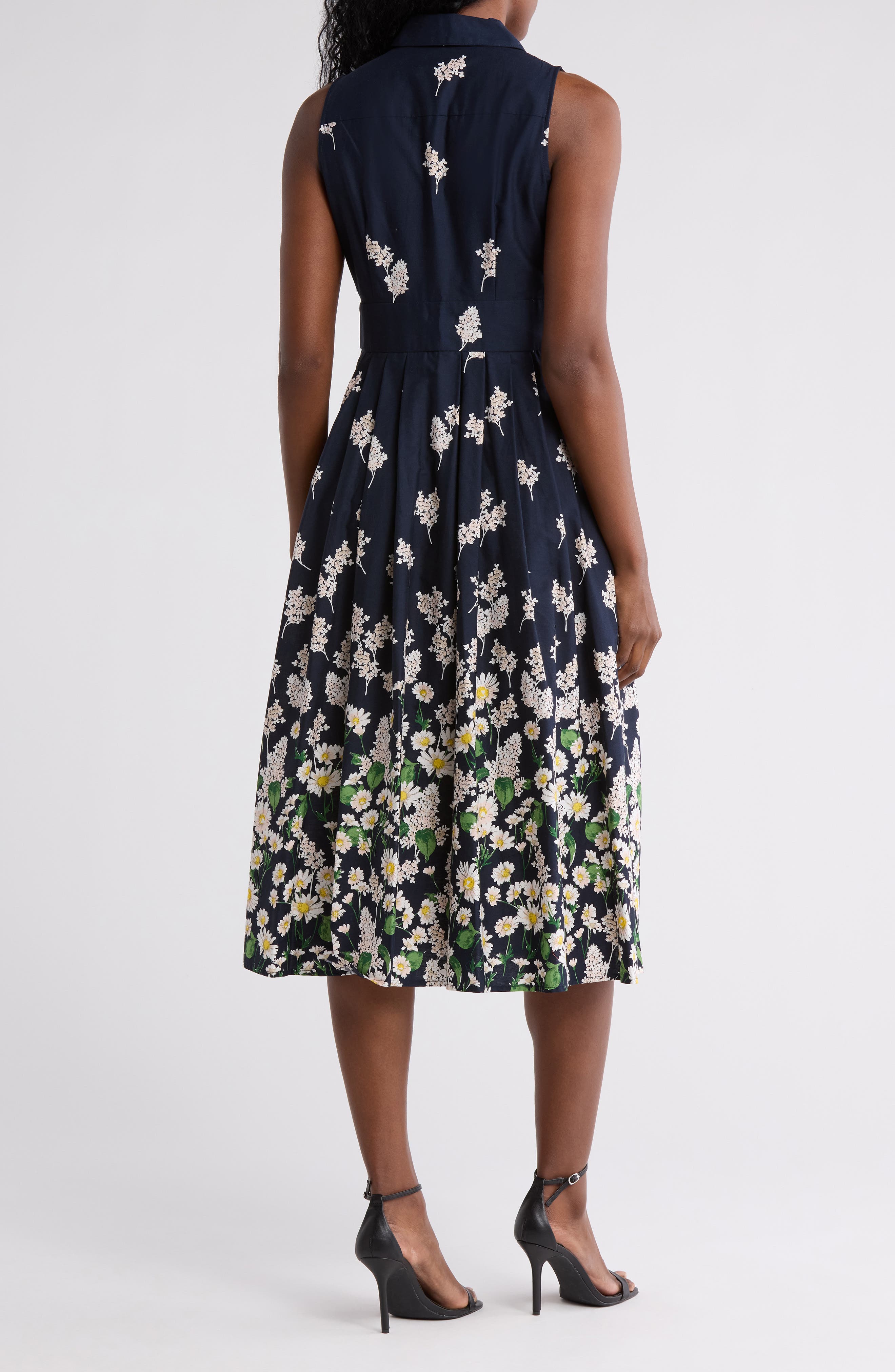 Tommy Hilfiger Floral Sleeveless Cotton Shirtdress