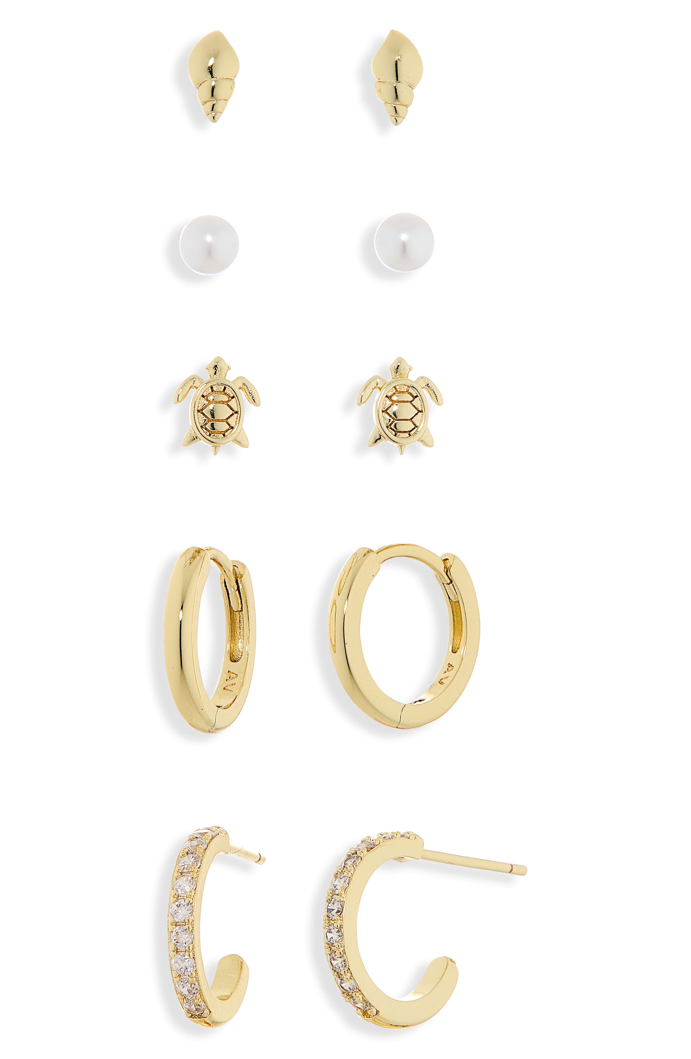 ARGENTO VIVO Beach Set of 5 Assorted Stud & Hoop Earrings