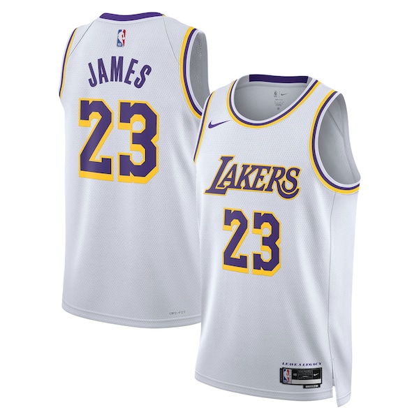 LeBron James Los Angeles Lakers Nike Unisex Swingman Jersey - Association Edition - White/Gold