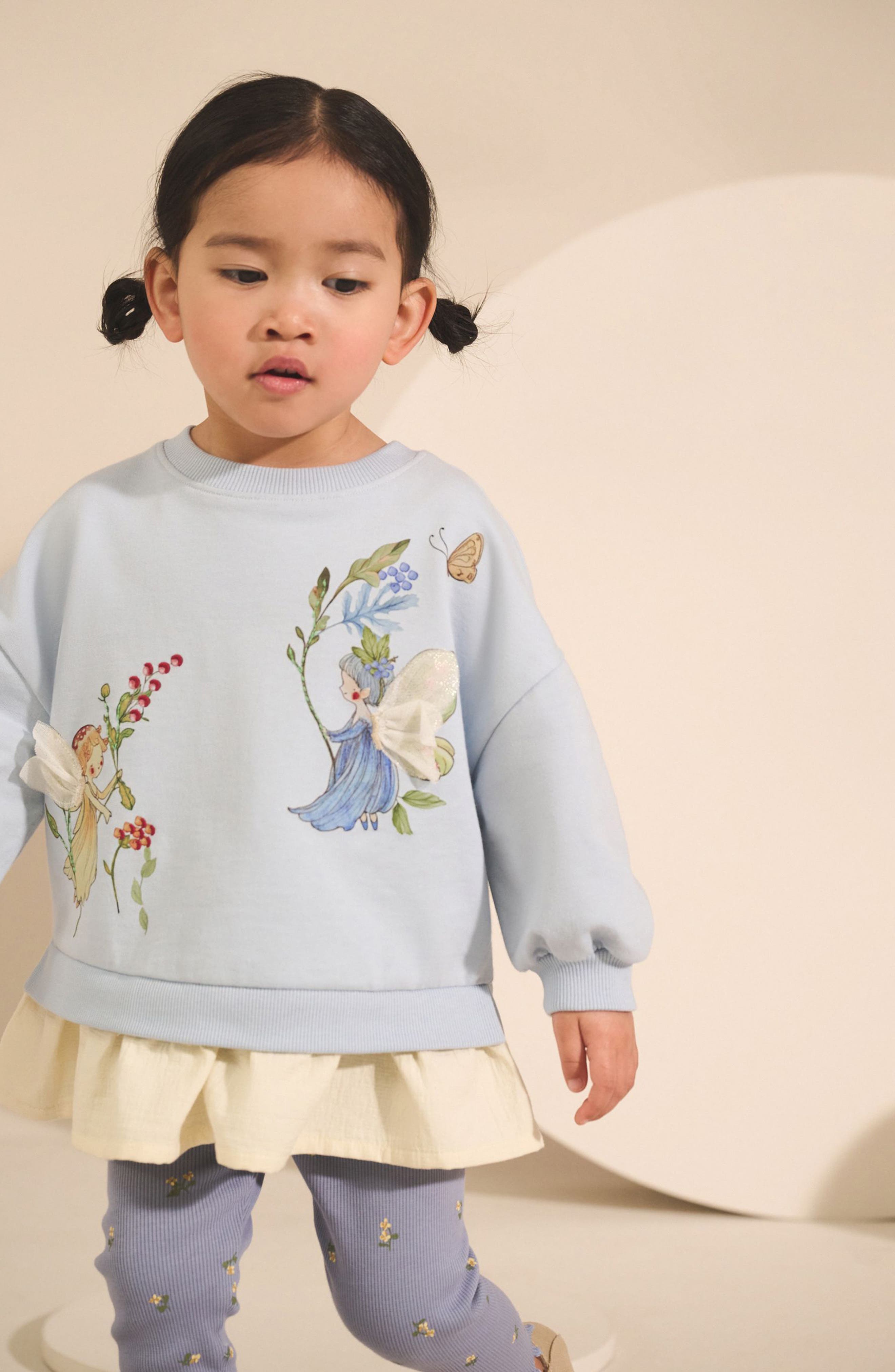 NEXT Kids' Fairy Graphic Sweatshirt & Flare Leggings Set