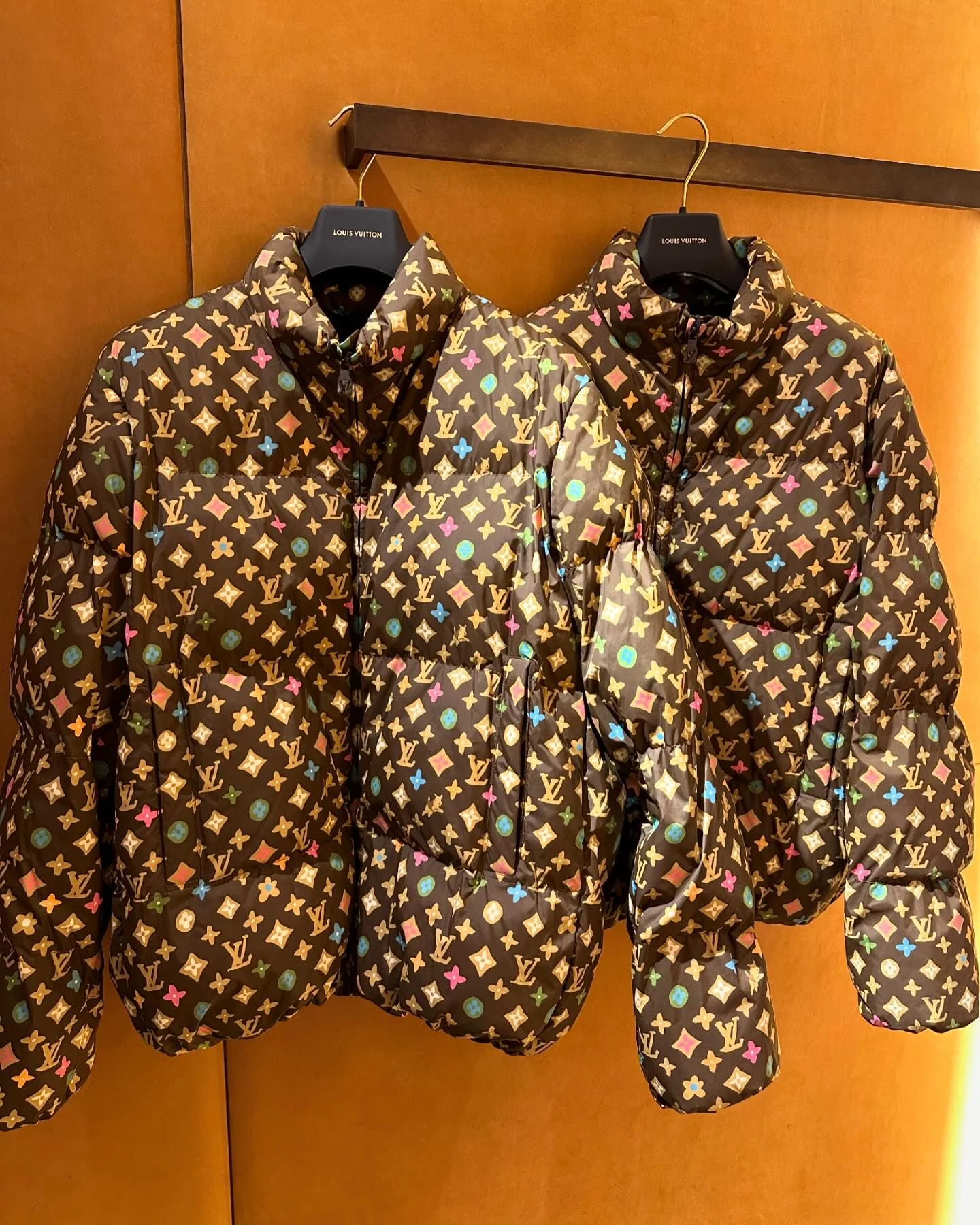 Polka dot color matching fashion cotton padded coat