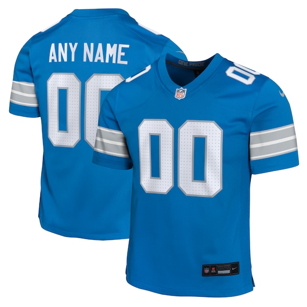 Detroit Lions Nike Youth Custom Game Jersey - Blue