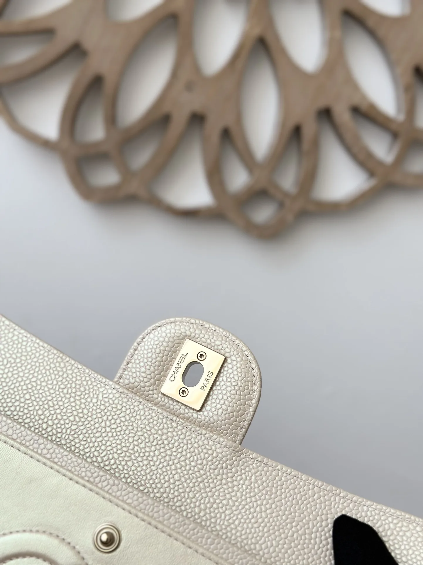 Chanel Beige Classic Flap Calfskin Shoulder Bag product photo from LabelPicks