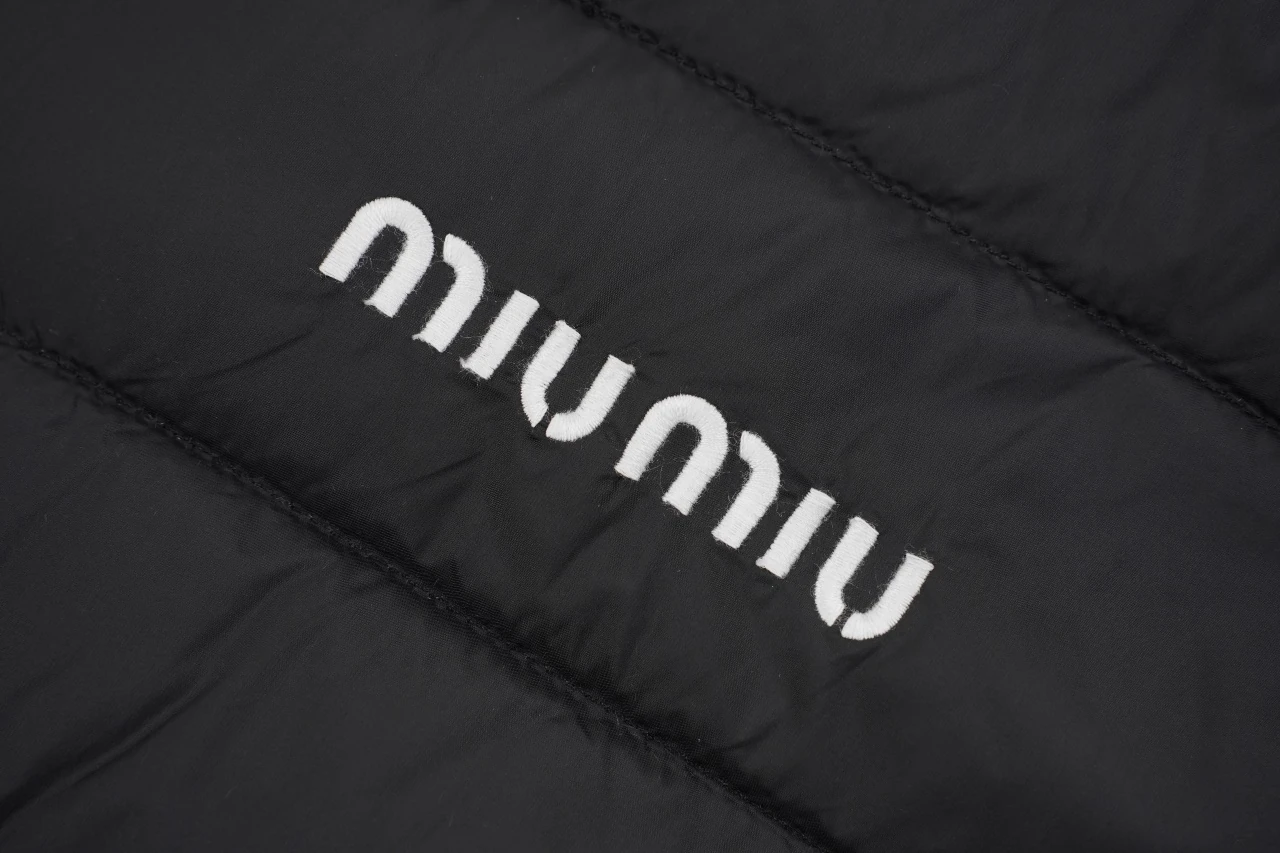 Miu Miu Black Logo Hooded Down Jacket product photo from LabelPicks