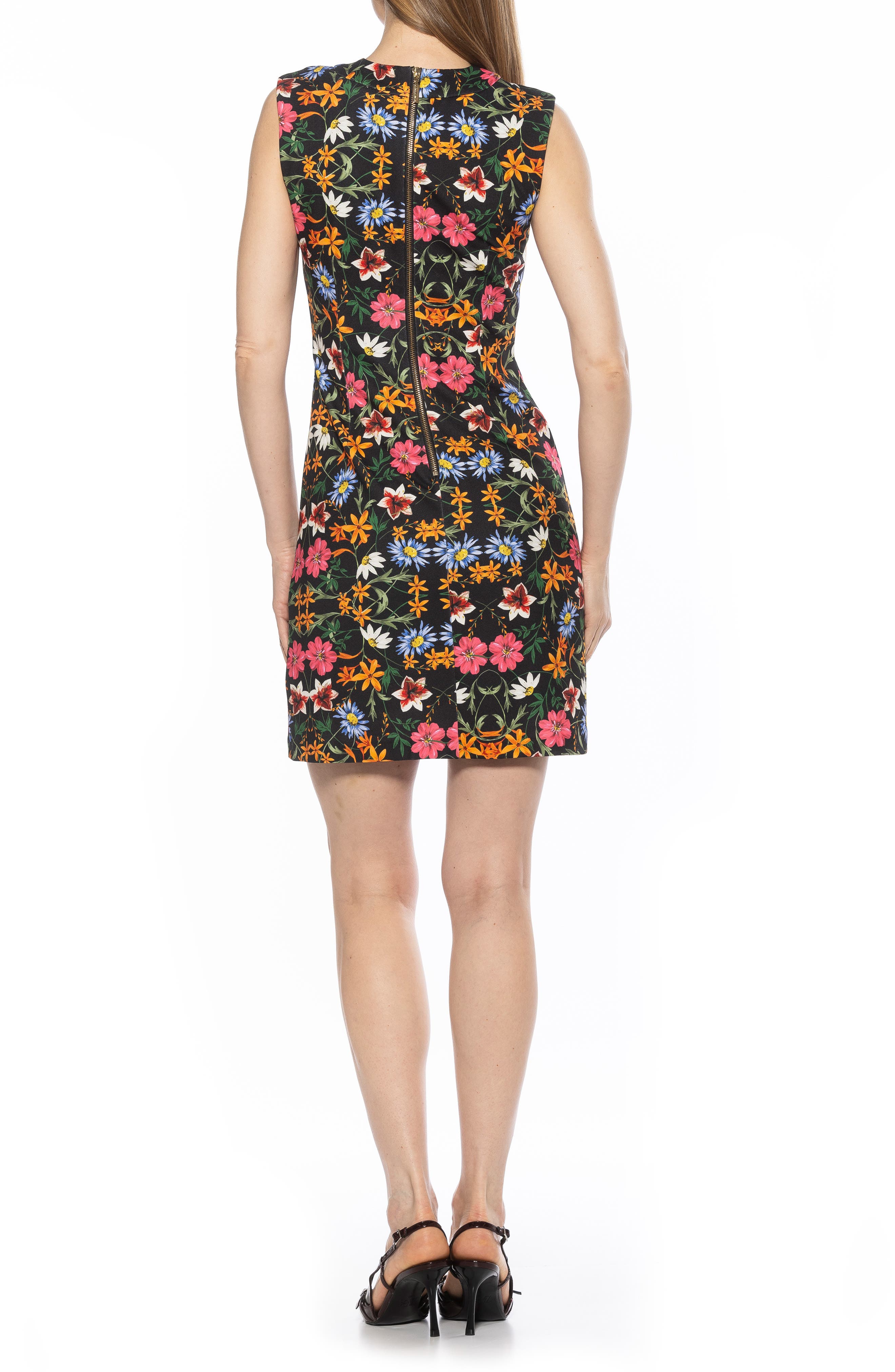 Alexia Admor Stripe Detail Sleeveless Shift Dress