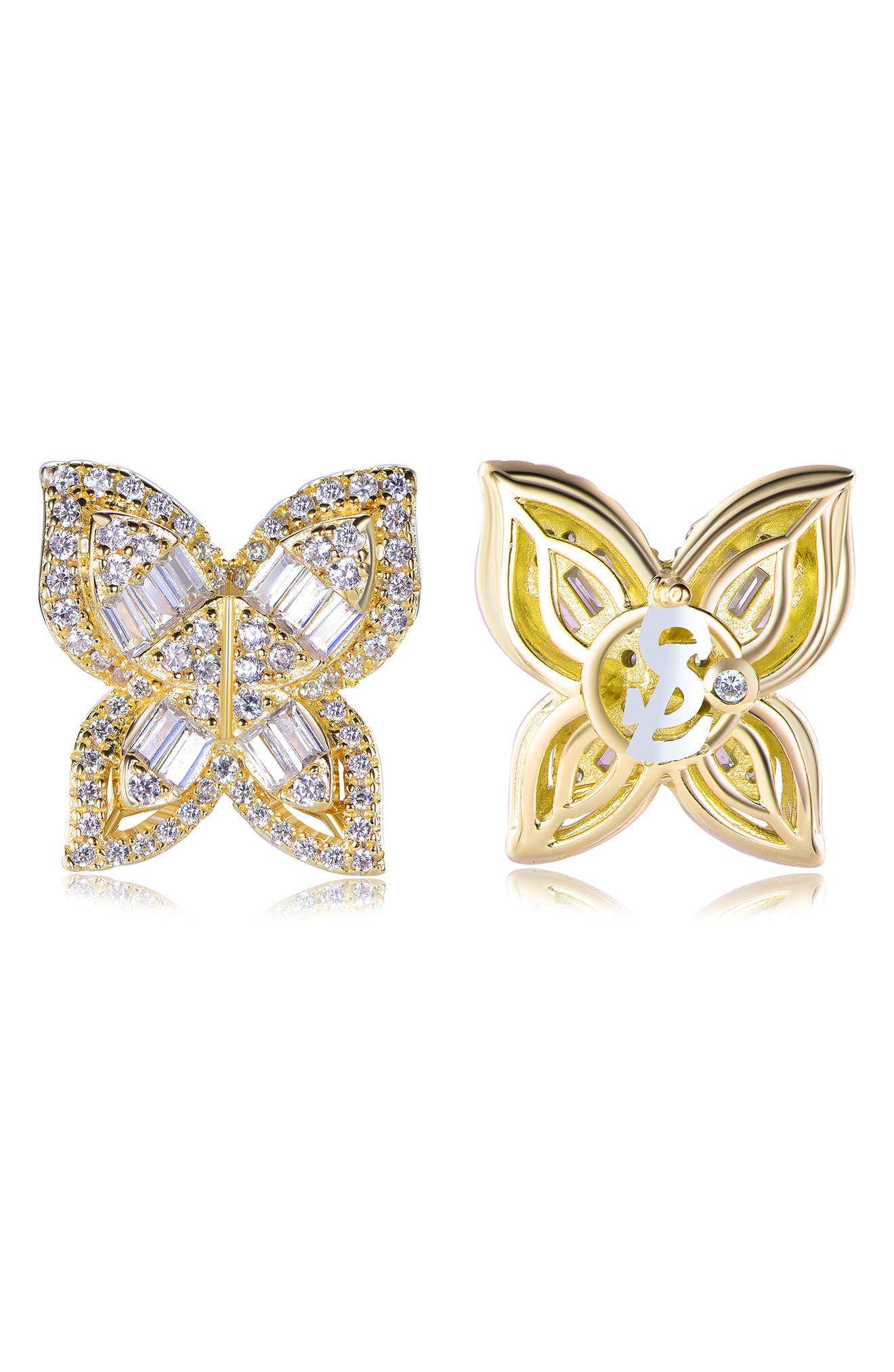 SUZY LEVIAN Cubic Zirconia Butterfly Stud Earrings
