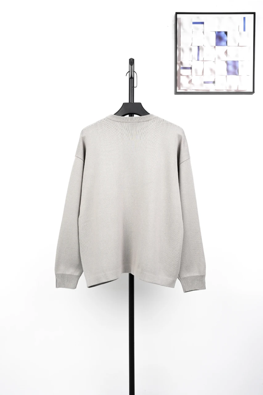 LOEWE Oatmeal Grey Pocket Anagram Crewneck Sweater product photo from LabelPicks