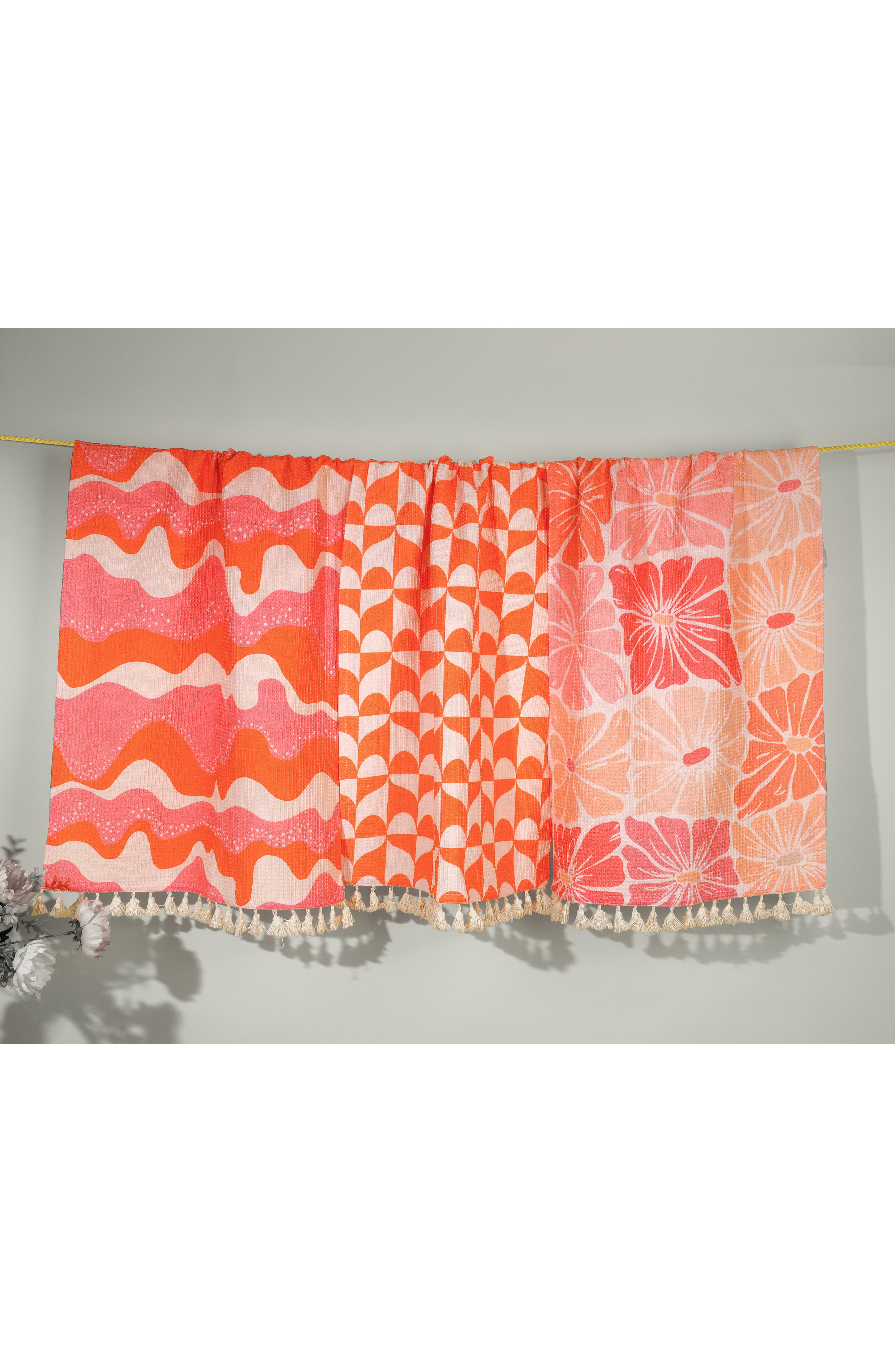 Tiramisu The Marrakesh Mod Set of 3 Cotton Waffle Kitchen Towels