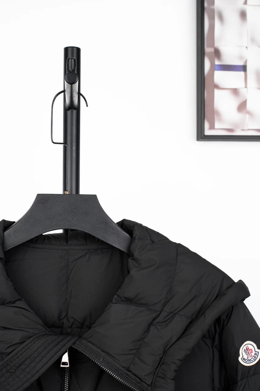Moncler Black Matte Belted Long Down Coat product photo from LabelPicks