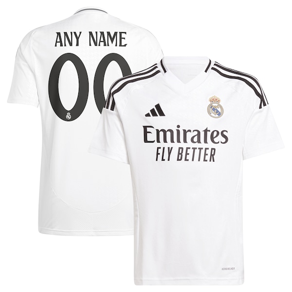 Los Merengues adidas Youth 2024/25 Home Replica Custom Jersey - White