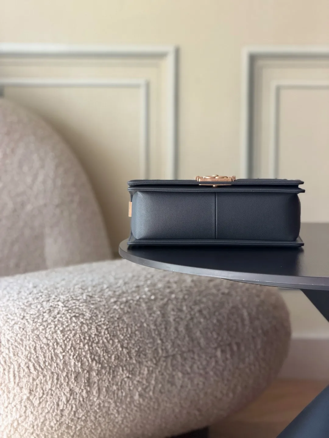 Chanel Grey Quilted Leather Shoulder Bag product photo from LabelPicks