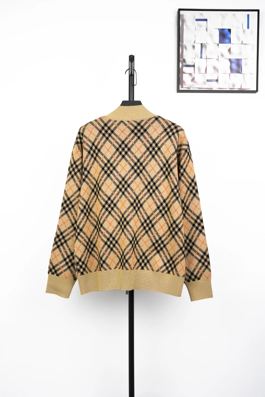 Burberry Beige Check Wool Blend Jacket product photo from LabelPicks