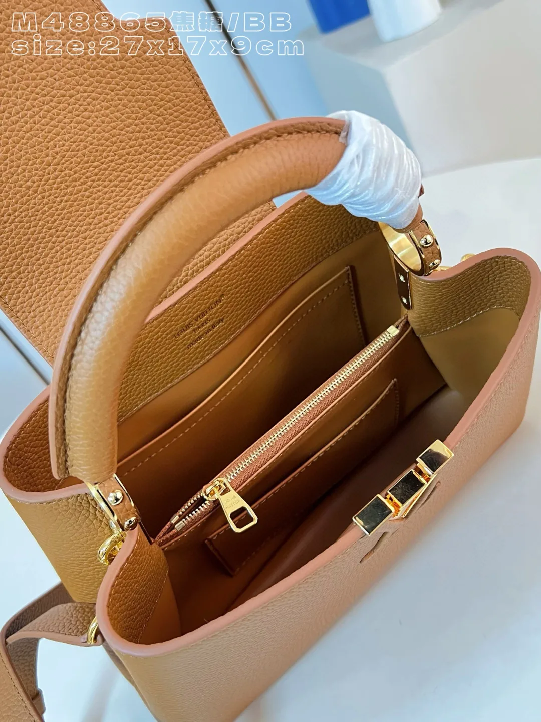 Louis Vuitton Brown Capucines Grained Leather Crossbody Bag product photo from LabelPicks