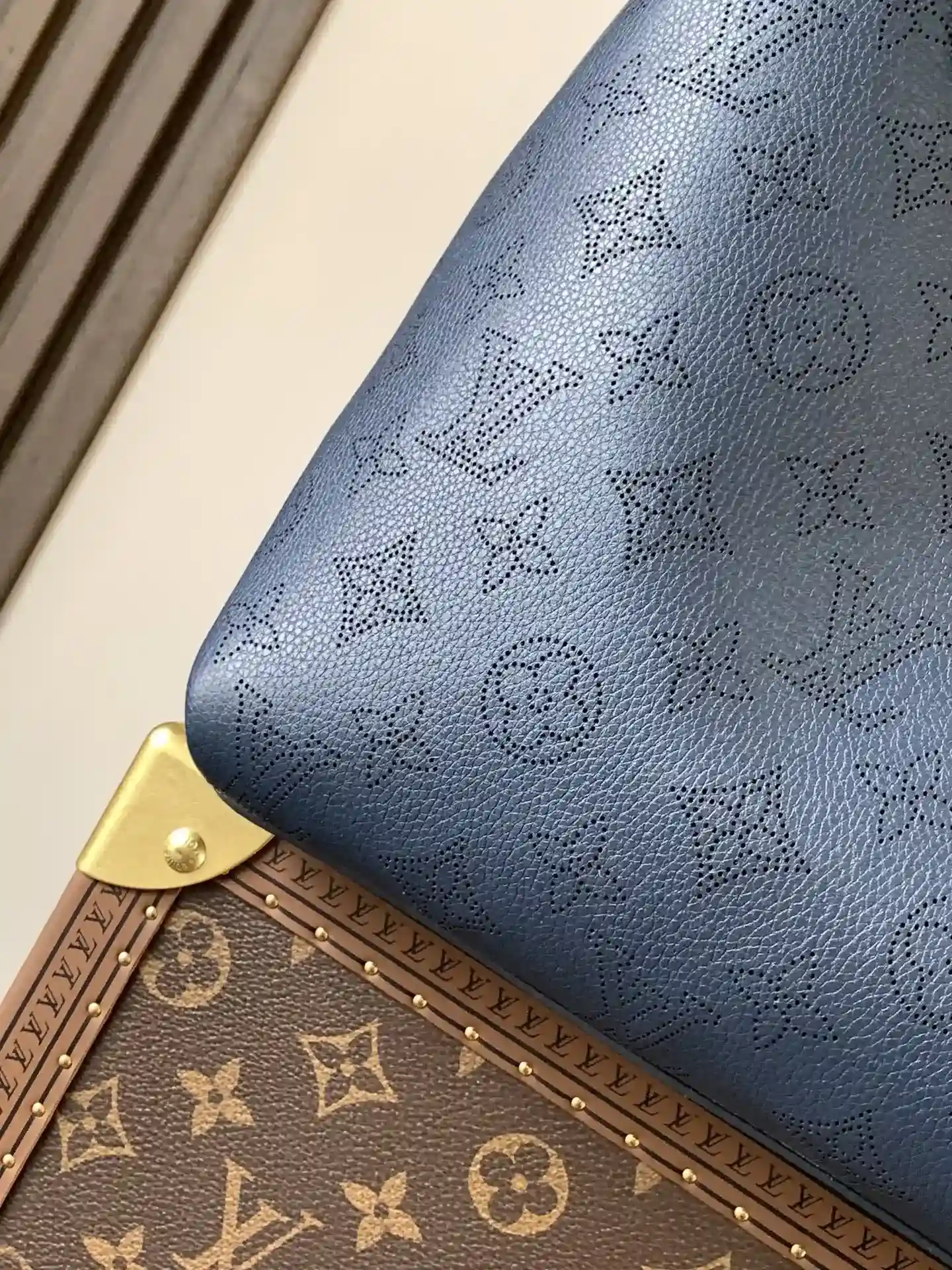 Louis Vuitton Navy Woven Leather Tote Bag product photo from LabelPicks
