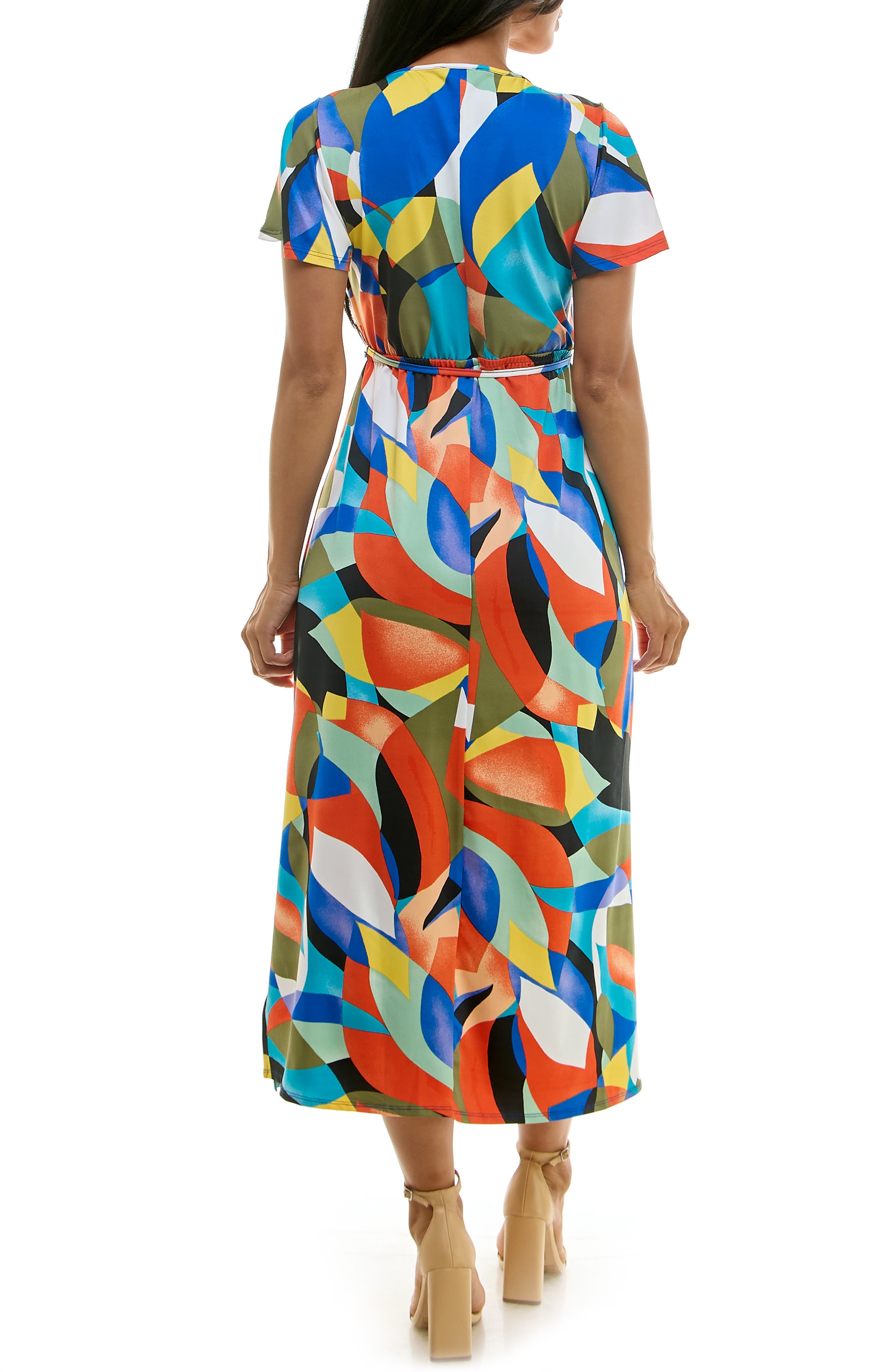 Nina Leonard Tie Waist Maxi Dress