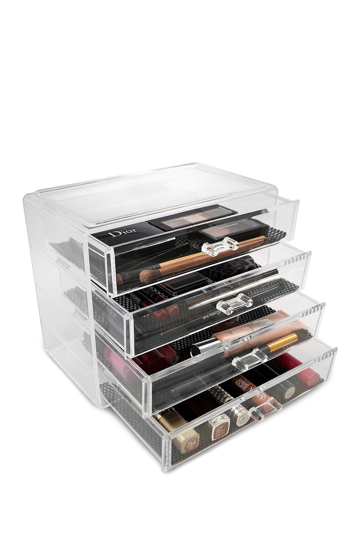 SORBUS Acrylic 4 Drawer Cosmetics Makeup & Jewelry Storage Case Display