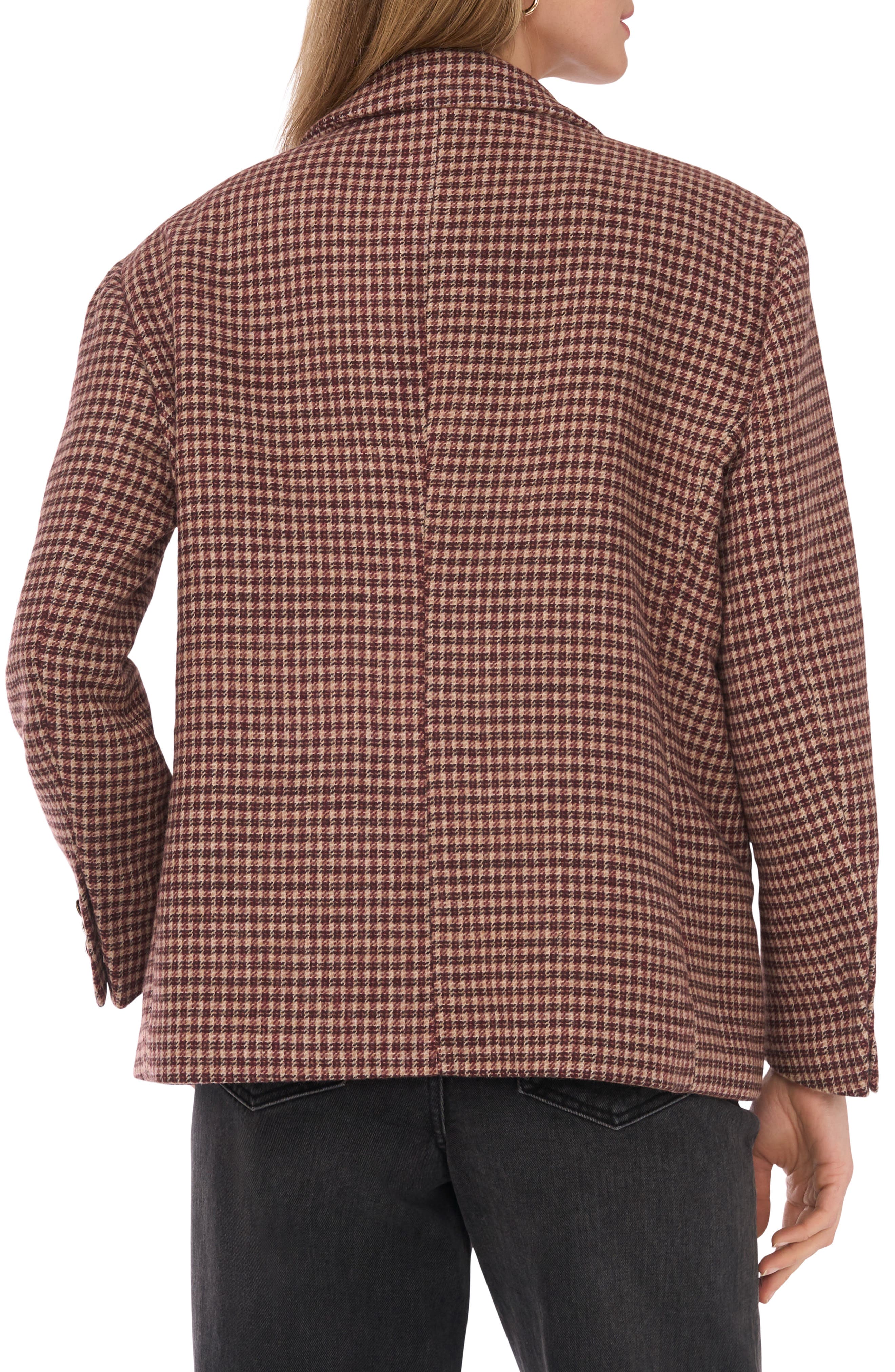 Halogen® Plaid Double Breasted Blazer