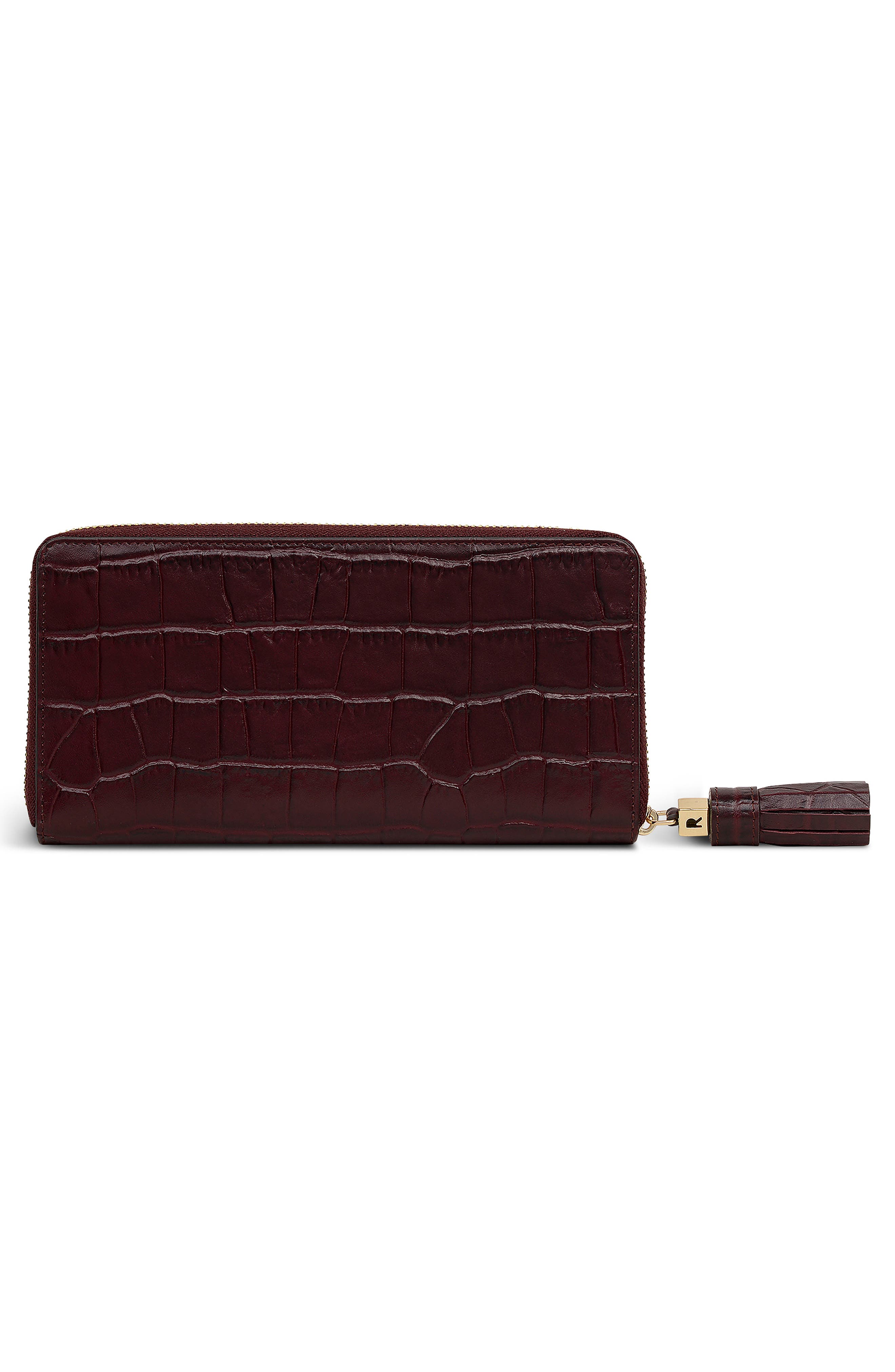 Radley Noble Alley Croc Embossed Zip Wallet