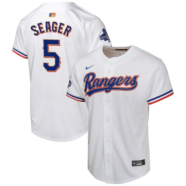 Corey Seager Texas Rangers Nike Youth 2024 Gold Collection Limited Player Jersey – White