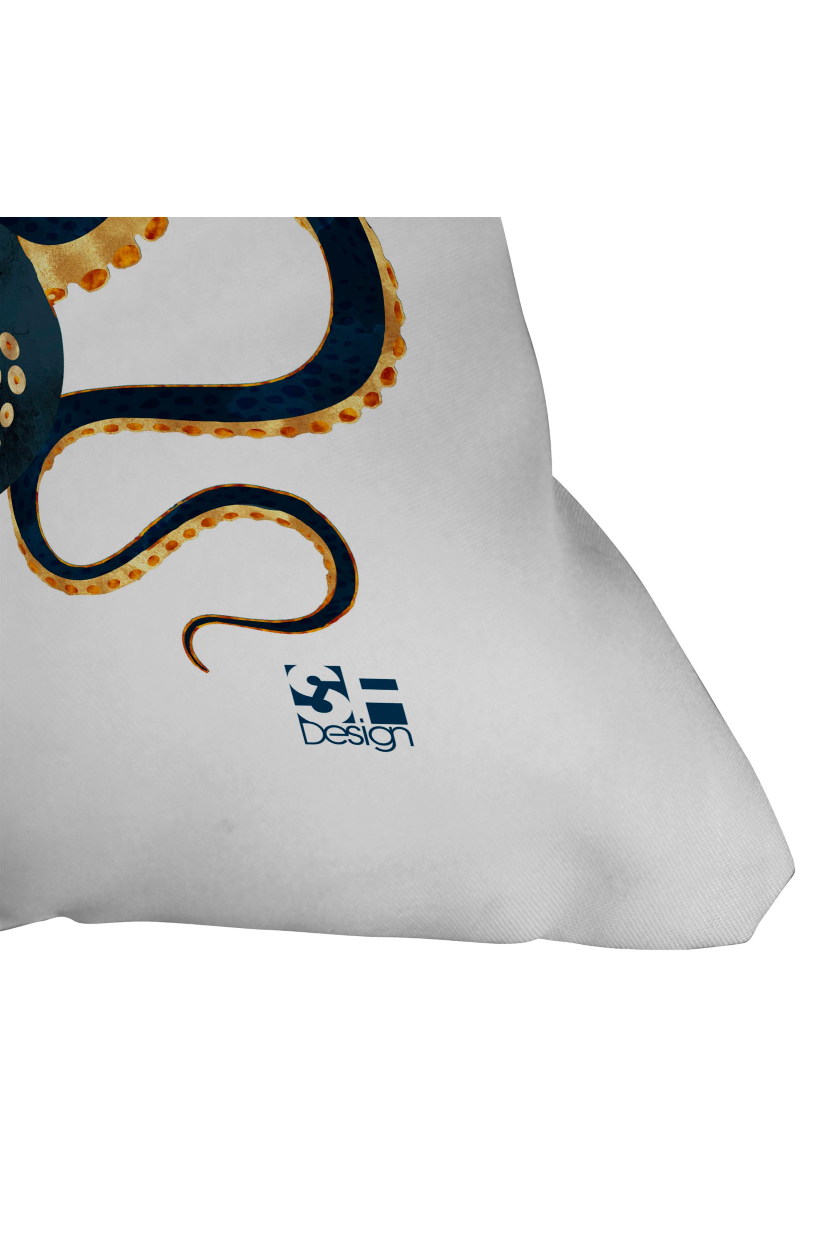 Deny Designs Metallic Octopus IV Throw Pillow