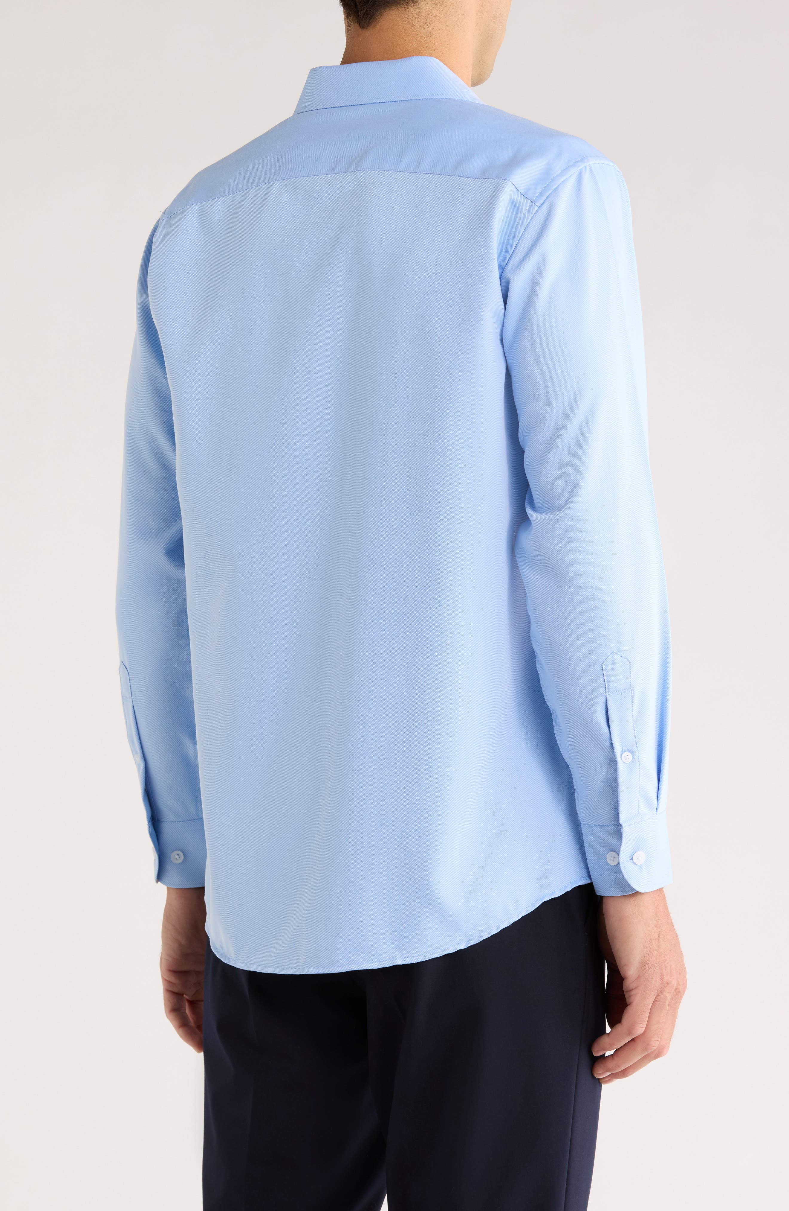 TOM BAINE Stripe Jacquard Button-Up Shirt
