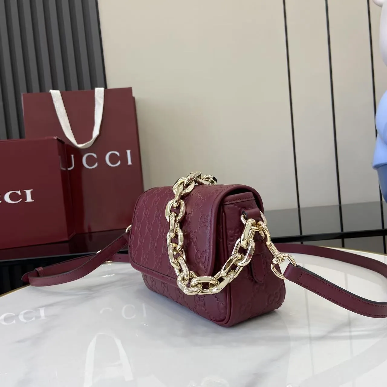 Gucci Red Calfskin Crossbody Bag product photo from LabelPicks