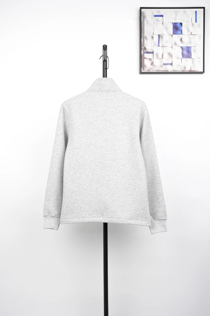 Ralph Lauren Light Grey Pony Embroidered Half Zip Sweatshirt product photo from LabelPicks
