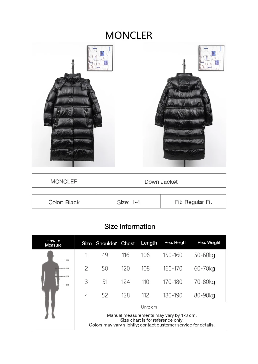 Moncler Black Glossy Maya Long Down Coat product photo from LabelPicks