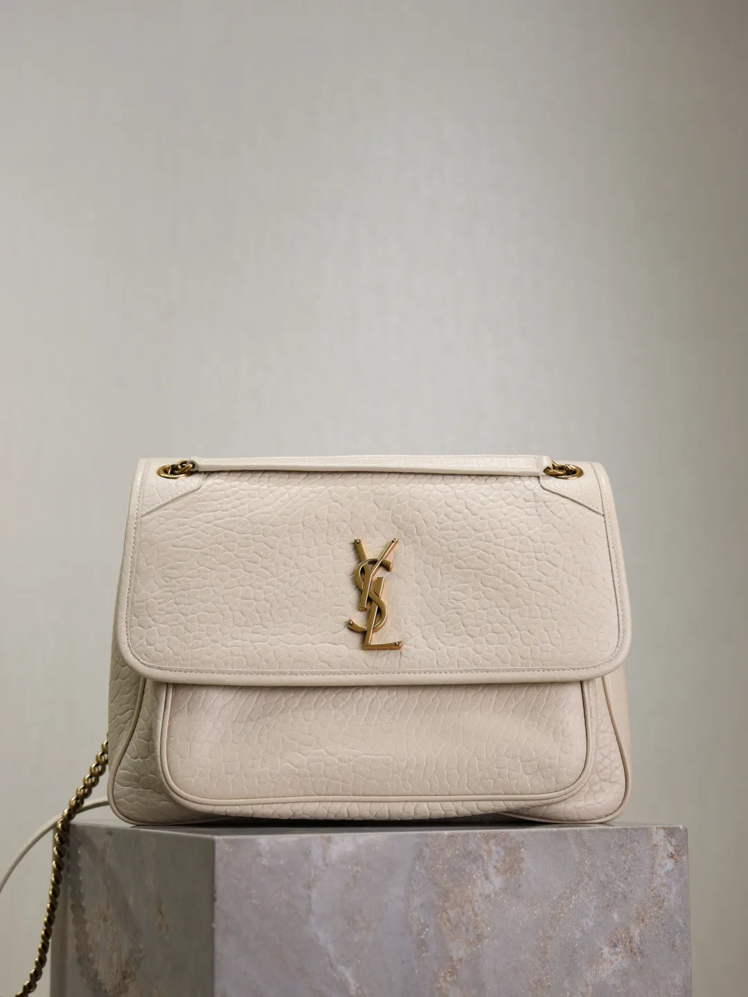 Saint Laurent Niki White Lambskin Shoulder Bag product photo from LabelPicks