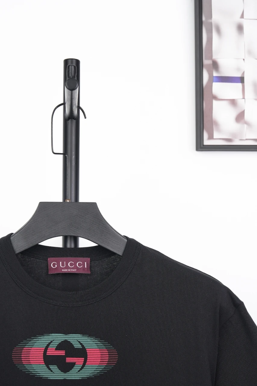 GUCCI Black Red Green GG Print T-Shirt product photo from LabelPicks