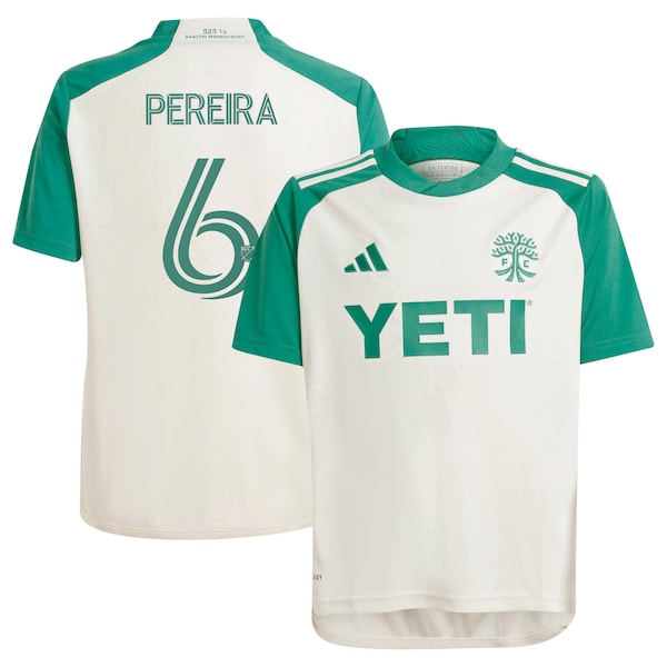 Daniel Pereira Austin FC adidas Youth 2024 The Armadillo Kit Replica Player Jersey – Tan