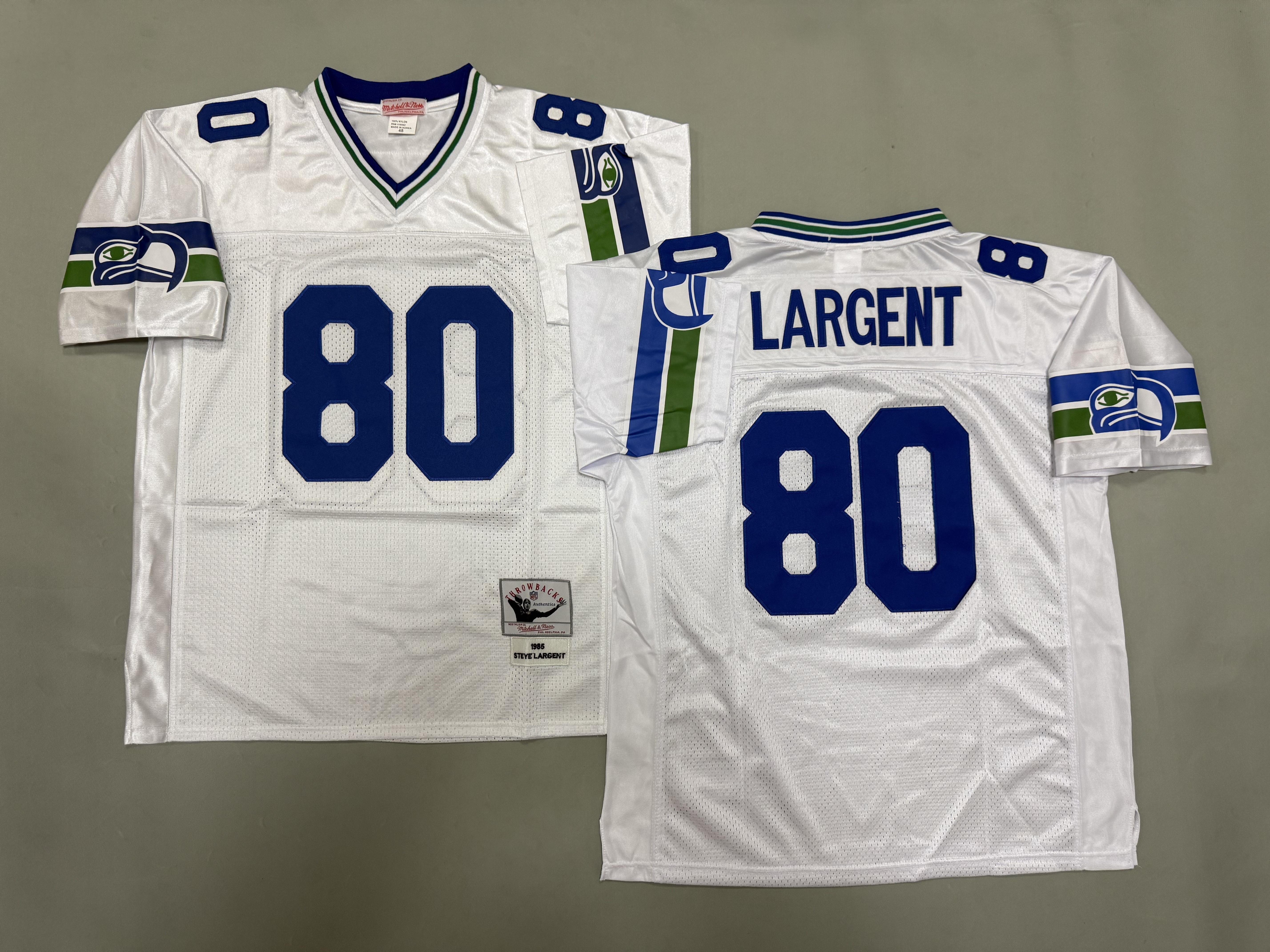Steve Largent Seattle Seahawks Authentic Throwback Retired Player Jersey