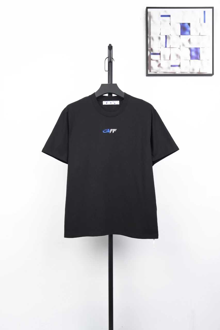 Off-White Black Blue White Embroidered OFF Globe Arrow T-Shirt product photo from LabelPicks