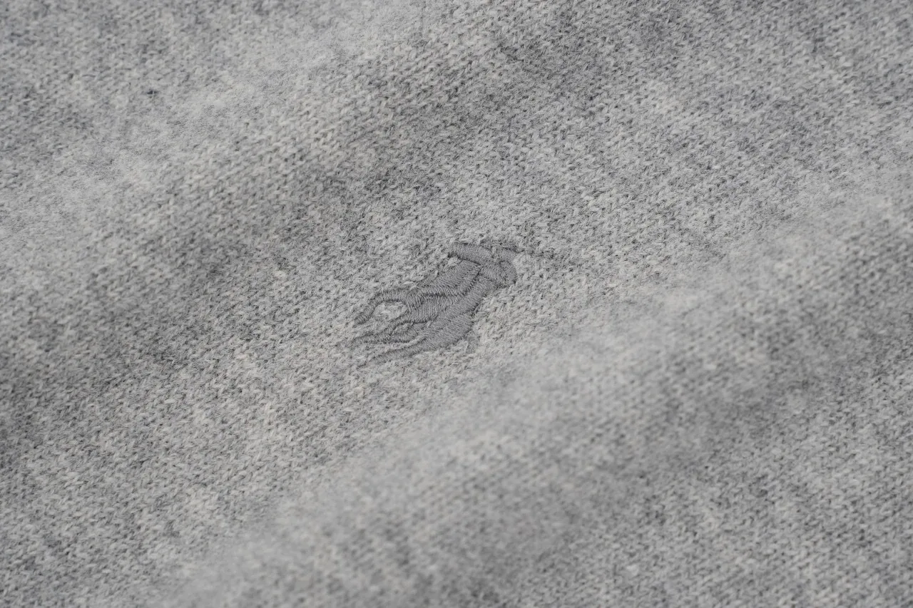 Ralph Lauren Grey Pony Embroidered Ribbed Crewneck Sweater product photo from LabelPicks