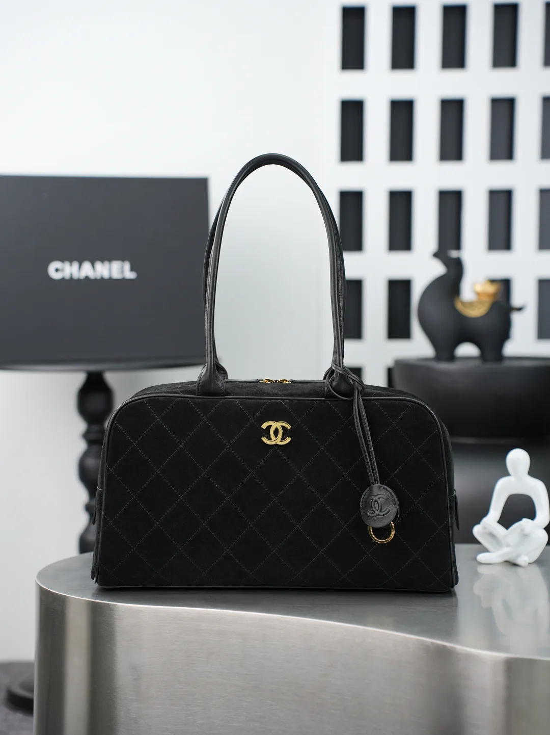 Chanel Black Smooth Leather Top Handle Bag product photo from LabelPicks