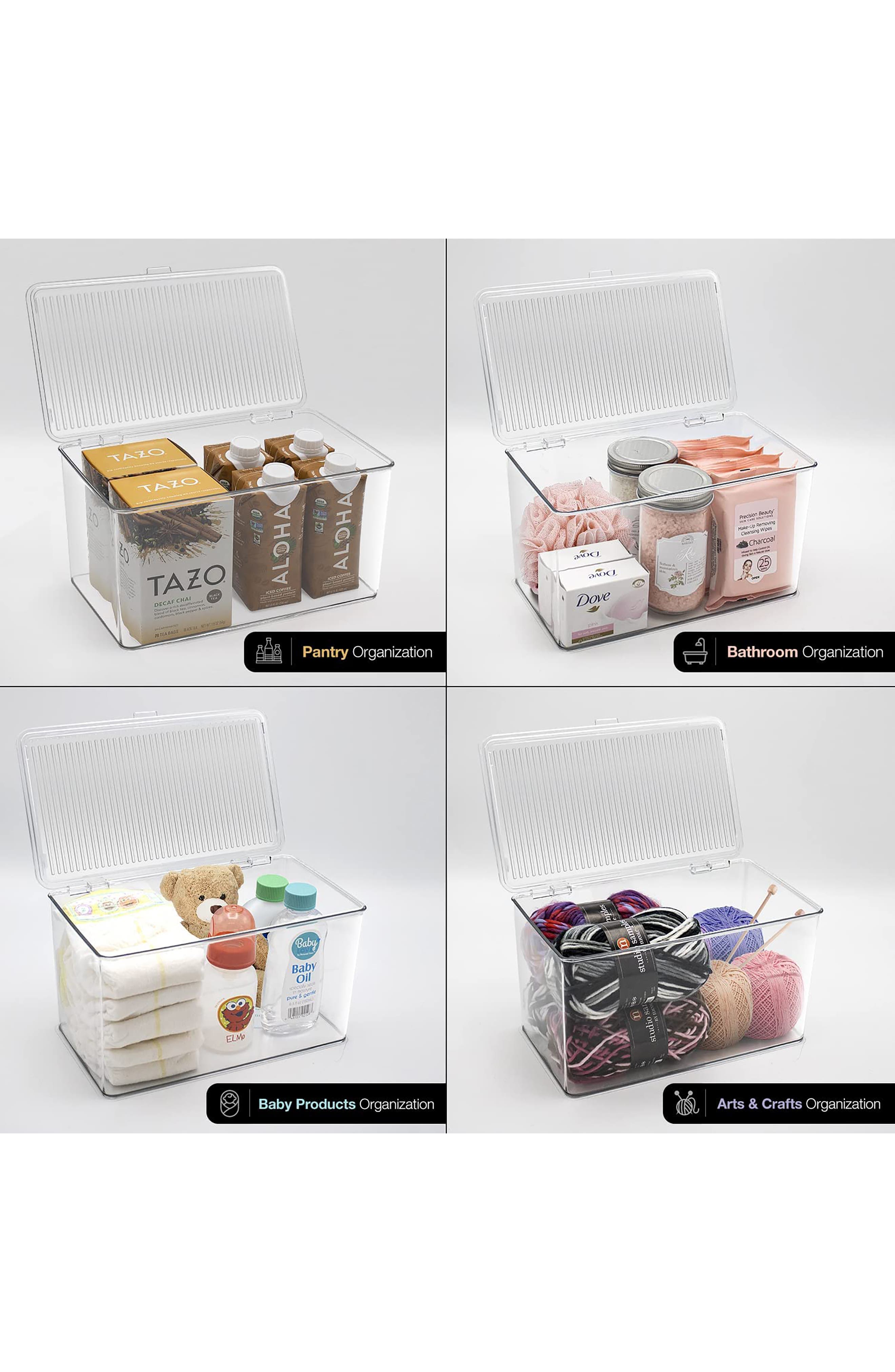 SORBUS Large 2-Pack Storage Bins with Lids