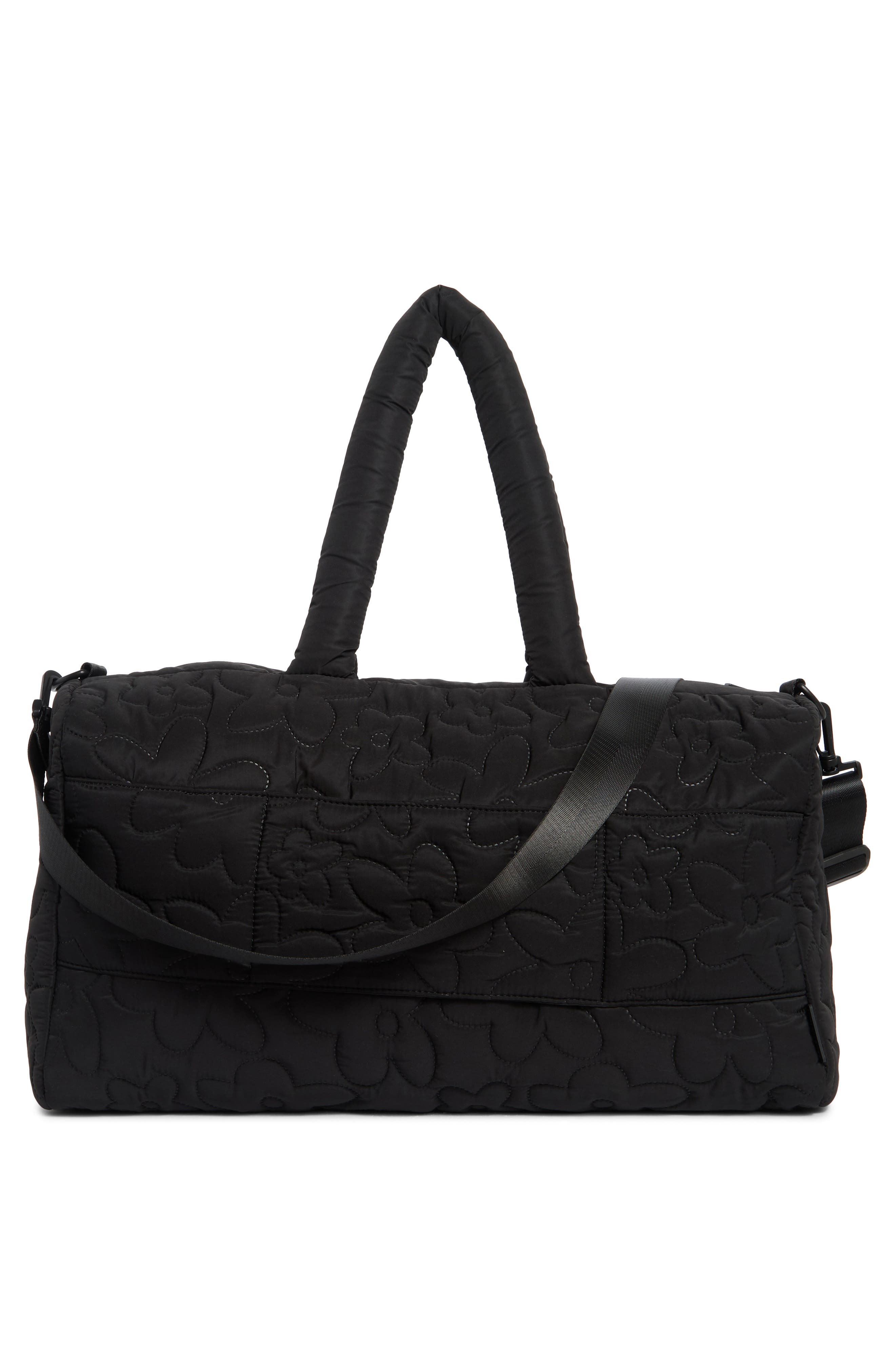MYTAGALONGS Floral Quilted Duffle with Trolley Pass Pocket